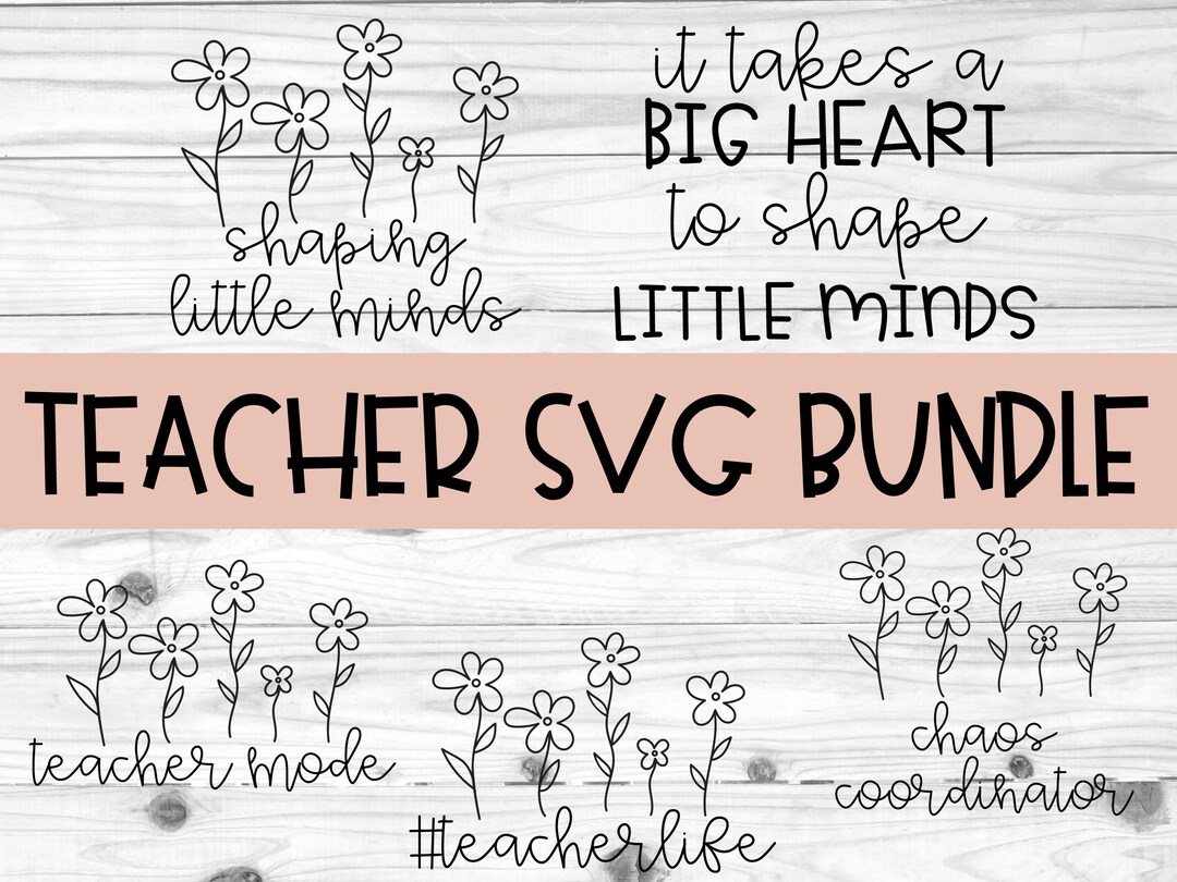 Teacher SVG Back to School Bundle | Teacher SVG Files, End of Year Gift ...