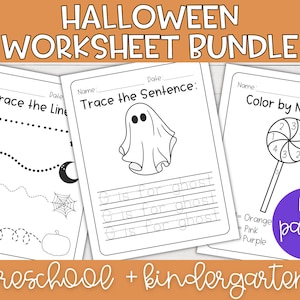 Lot de feuilles de travail Halloween pour la maternelle et la maternelle | Feuilles d'exercices pour l'école à la maison, Lot de feuilles d'exercices pour Halloween, Feuilles d'exercices pour la maternelle, Citrouilles