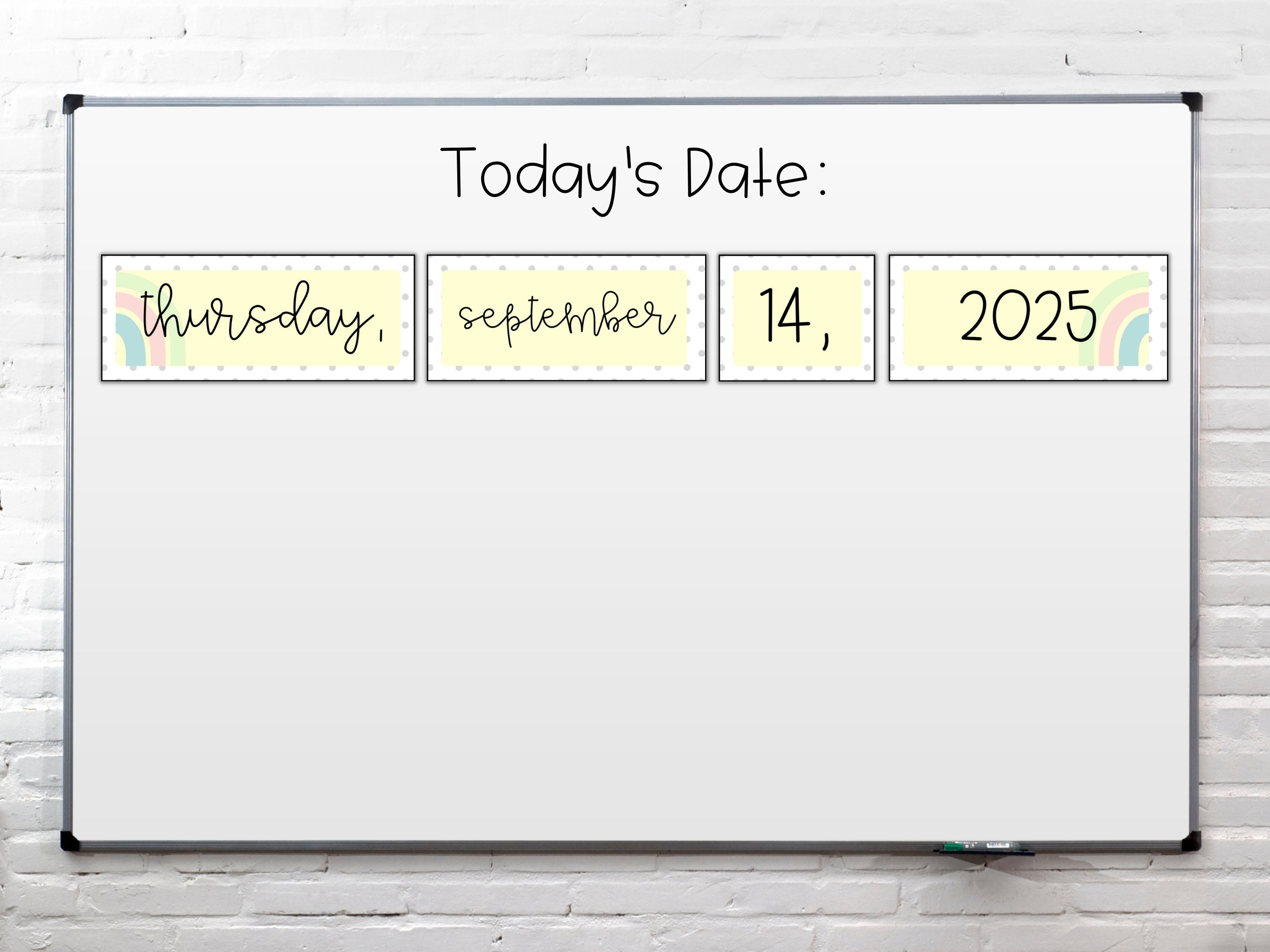 Pastel Rainbow Flip Calendar Cards | Pocket Chart Cards, Classroom ...