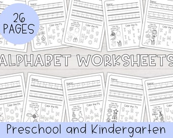 Printable Alphabet Worksheets | Kindergarten Worksheets, Preschool Worksheets, Printable Letter Worksheets, Homeschool, Tracing, Handwriting