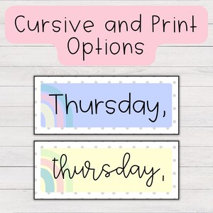 Pastel Rainbow Flip Calendar Cards | Pocket Chart Cards, Classroom ...