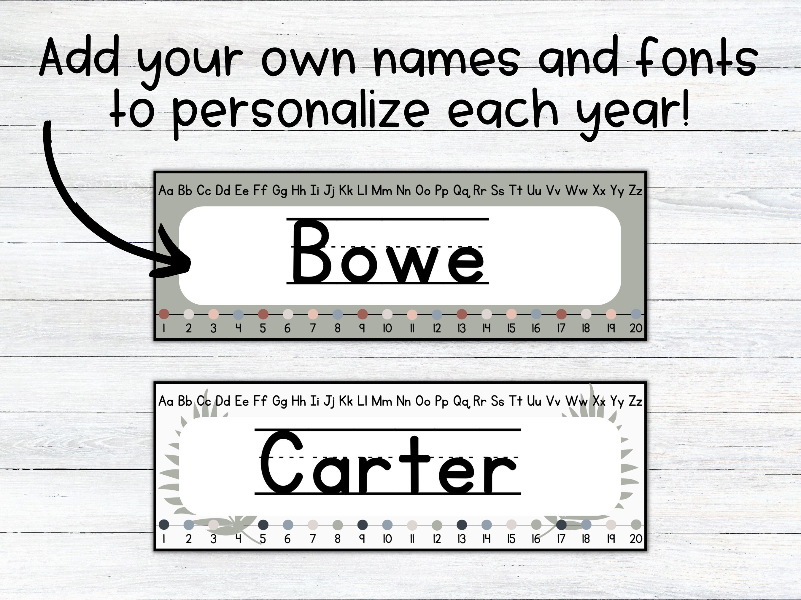 Boho Rainbow Editable Desk Name Tags, Classroom Labels for Students ...