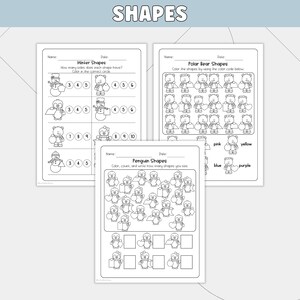 January No Prep Kindergarten Math Worksheets | Winter Math Printables ...