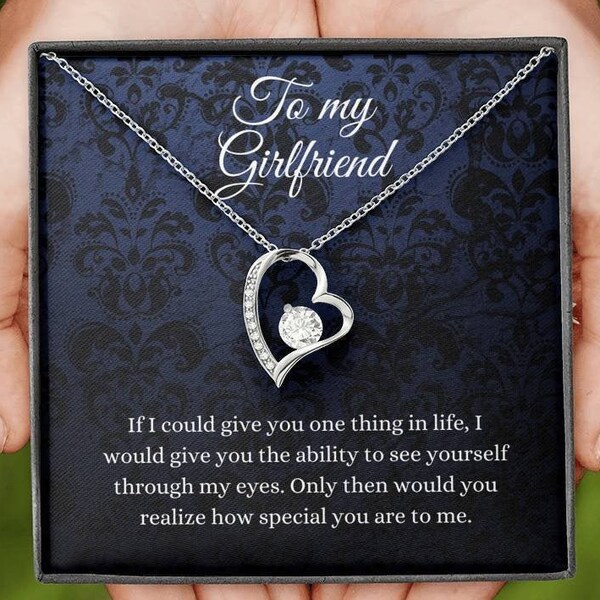 Heart Necklace, To My Girlfriend, Necklace For Girlfriend, Girlfriend Jewelry, Girlfriend Gift, Anniversary Gift For Girlfriend, Girlfriend