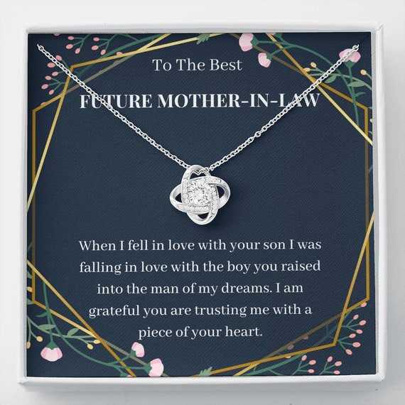 Love Knot Pendant Necklace, to My Future Mother-in-Law Christmas/Birthday Gift Bonus Mom Gift, Future Mother-in-Law Necklace, Future Stepmom