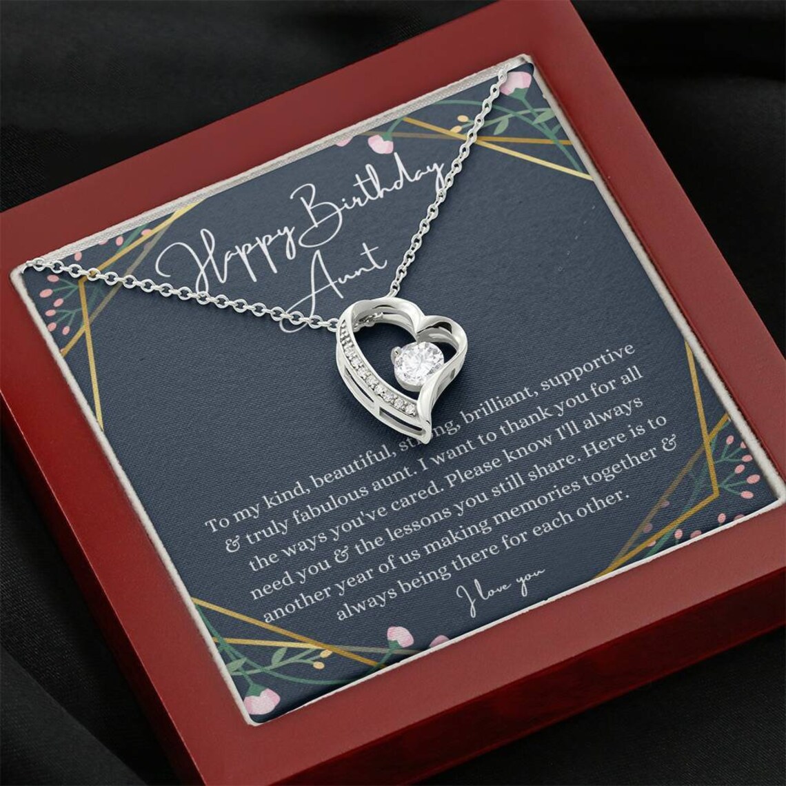 Heart Aunt Birthday Gift From Niece/nephew Sentimental Gifts Etsy