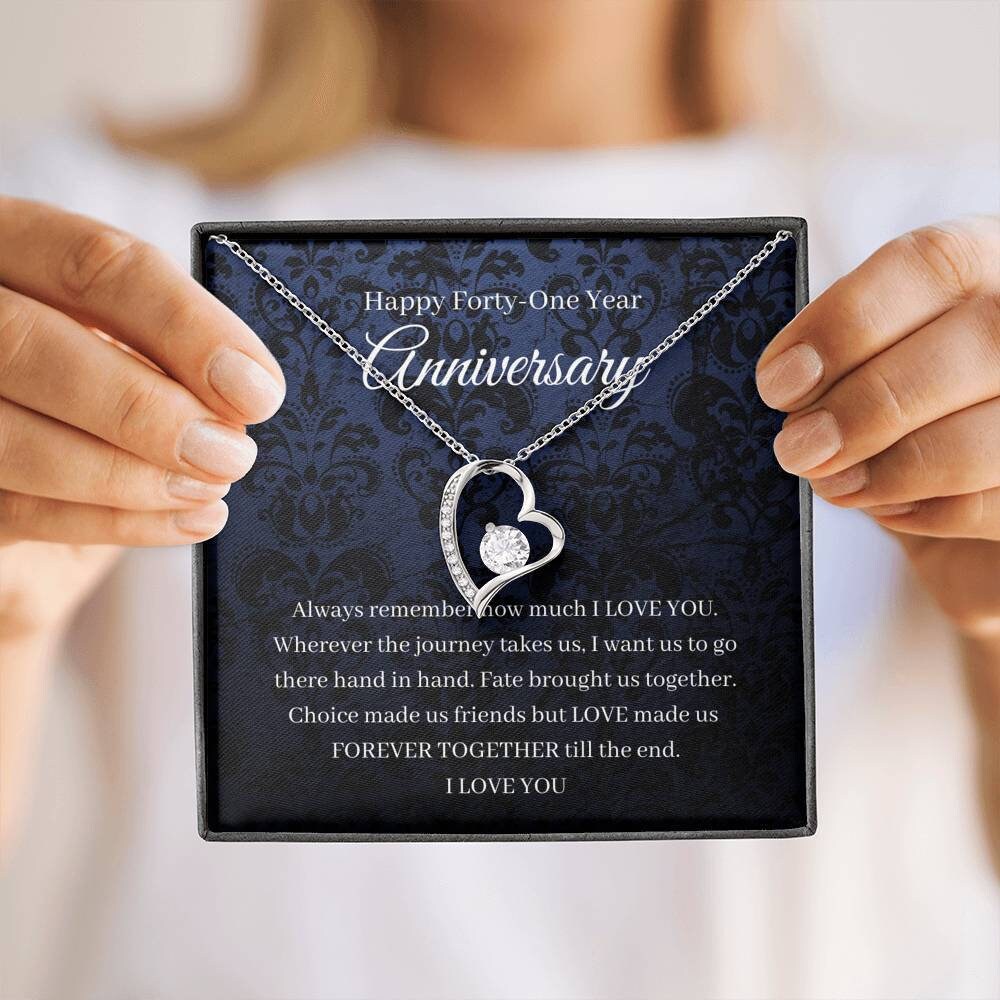 Heart 41st Wedding Anniversary Gift For Wife Office Or Desk Etsy