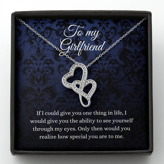 Double Heart Necklace to My Girlfriend 
