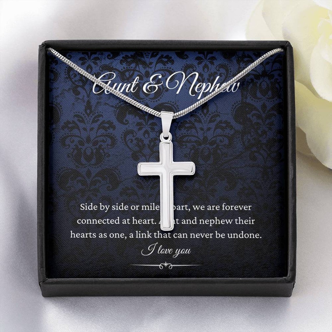 Cross Necklace Aunt & Nephew Gift for Aunt From Nephew Aunt Etsy UK