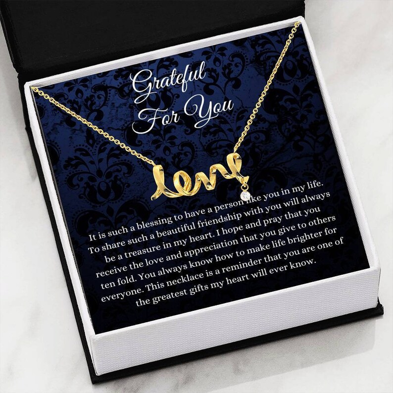 Gift For Friend Best Friend Necklace Best Friend Gift Love Necklace Miss Best Friend, Thank you For Being In My Life Gratitude Gift