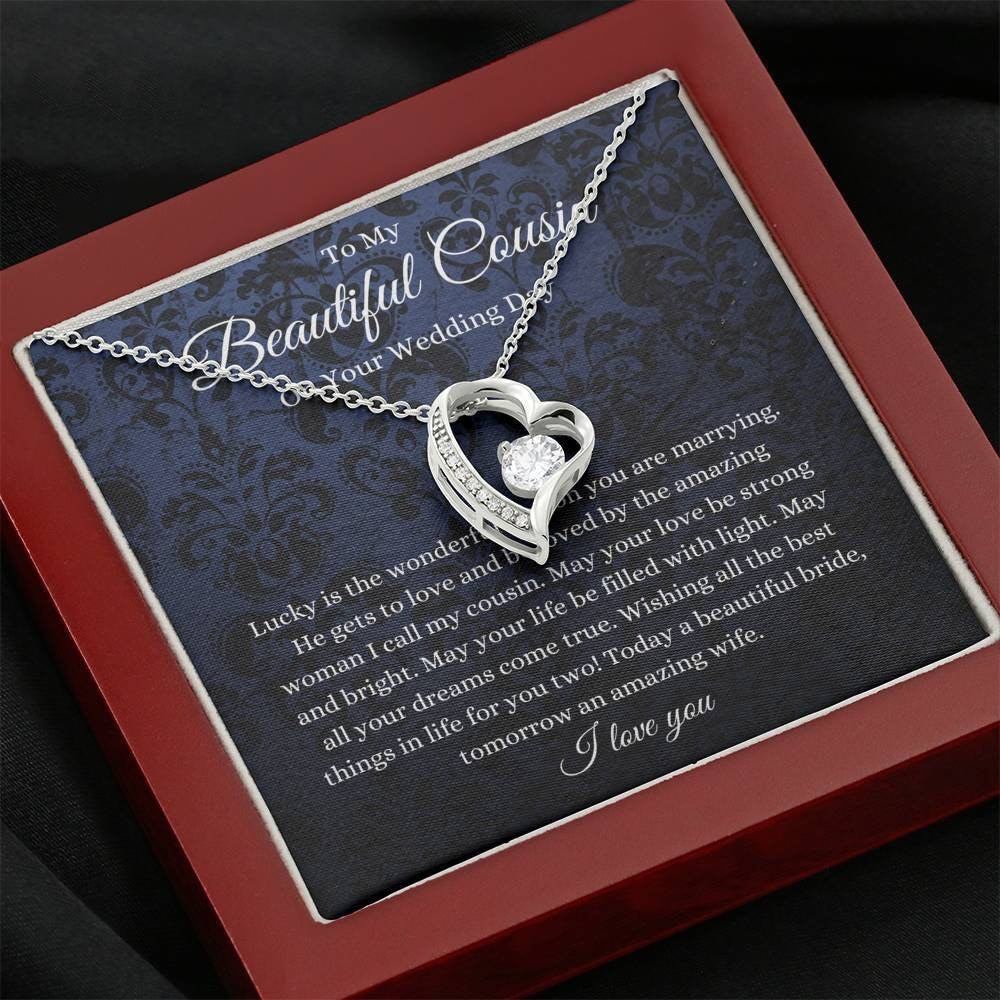 Heart Bride Gift From Cousin Necklace Gift For Cousin Wedding Etsy