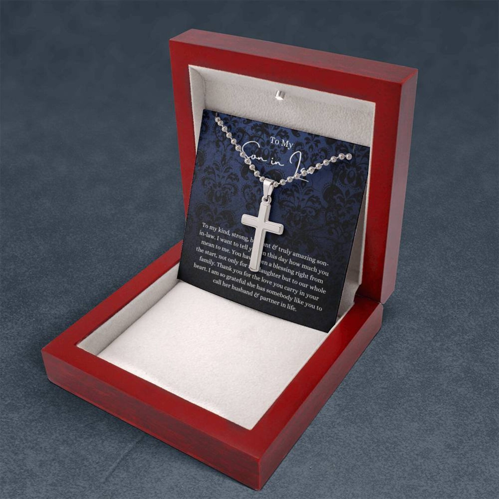Croix à mon gendre cadeau le jour du mariage Futur gendre | Etsy