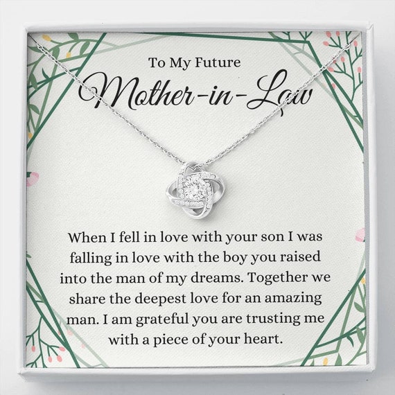 Love Knot Future Mother in Law Necklace Future Mother in Law Gift Mother of The Groom Gift Mother of The Groom Necklace Mother in Law Gift