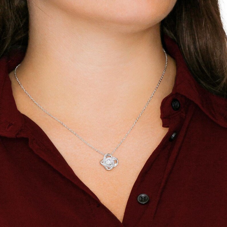 Mom Of Bride Mother Of The Bride Necklace From Bride To Mom On My Wedding Day Mother Of The Bride Gift From Daughter Love Knot Necklace