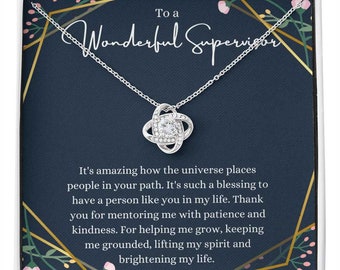 gift ideas for dissertation supervisor Love Knot Necklace For Supervisor Gift For Her Supervisor Lady Gift To Best Supervisor Ever Present For Supervisor Christmas Gift Supervisor