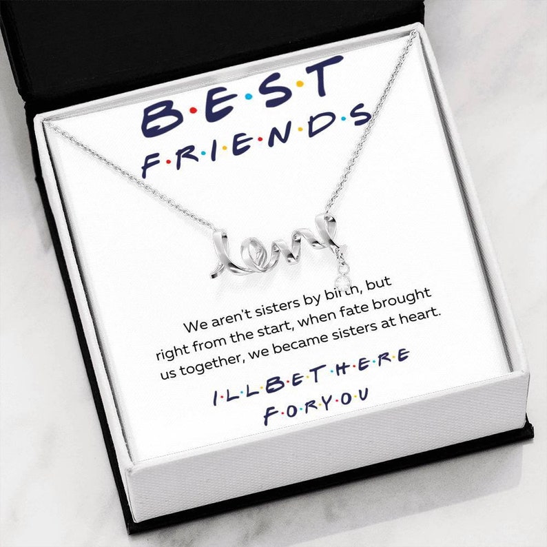 Bff Gift Best Friend Necklace Friends Tv Quote Sisters At Heart Soul Sister Gift Love Necklace U00a0best Friends Necklaces Pendants Xn Kopsch Orthopdie 7nb De