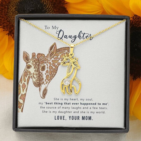 Gold Giraffe Pendant Necklace - Etsy 