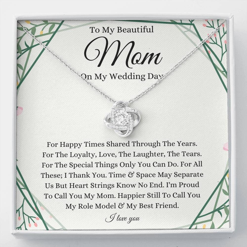 Love Knot to Mom on My Wedding Day Gift 