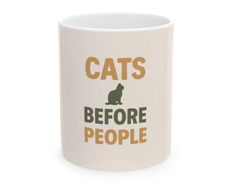 Funny Cat Mom Coffee Mug: Gift for Cat Lovers