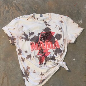 MAMA Vintage Bleached Shirt, Rock n Roll shirt , distressed shirt