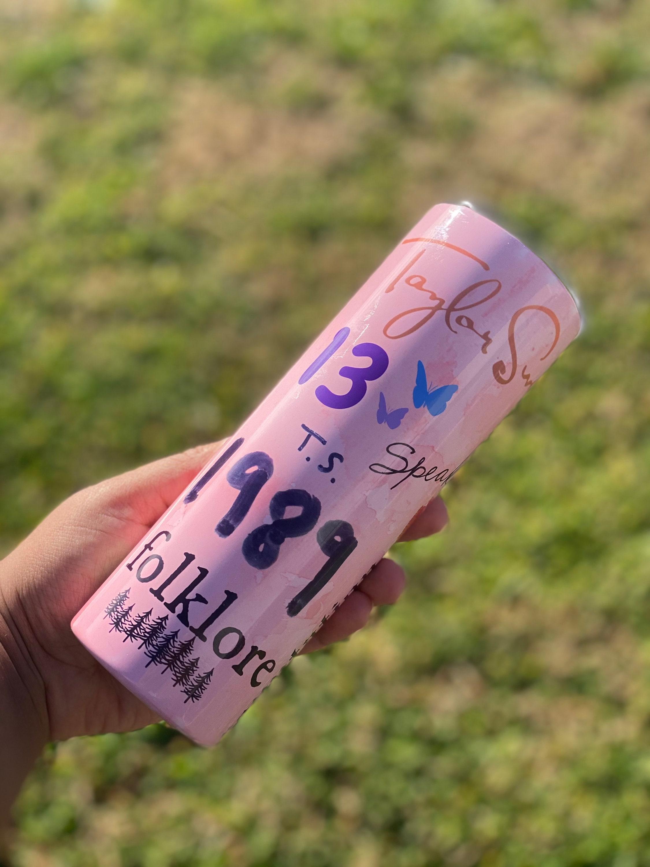 Colorful Taylor Swift Glitter Tumbler