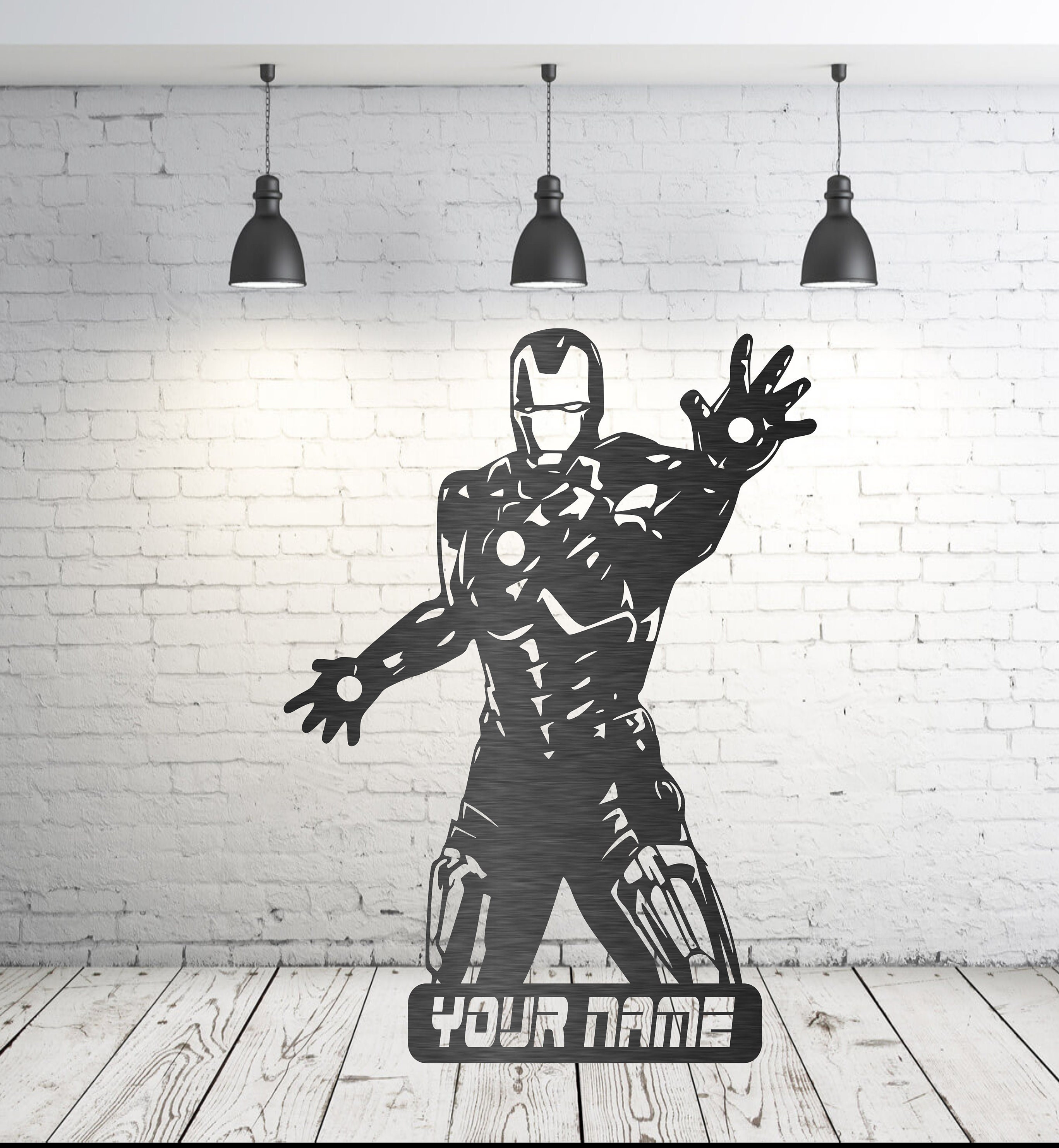 Iron Man Metal Wall Art Iron Man Metal Wall Art Childs Etsy