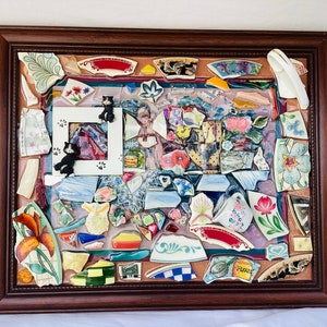 Cats, Angel, Rooster, Flowers Mosaic picture