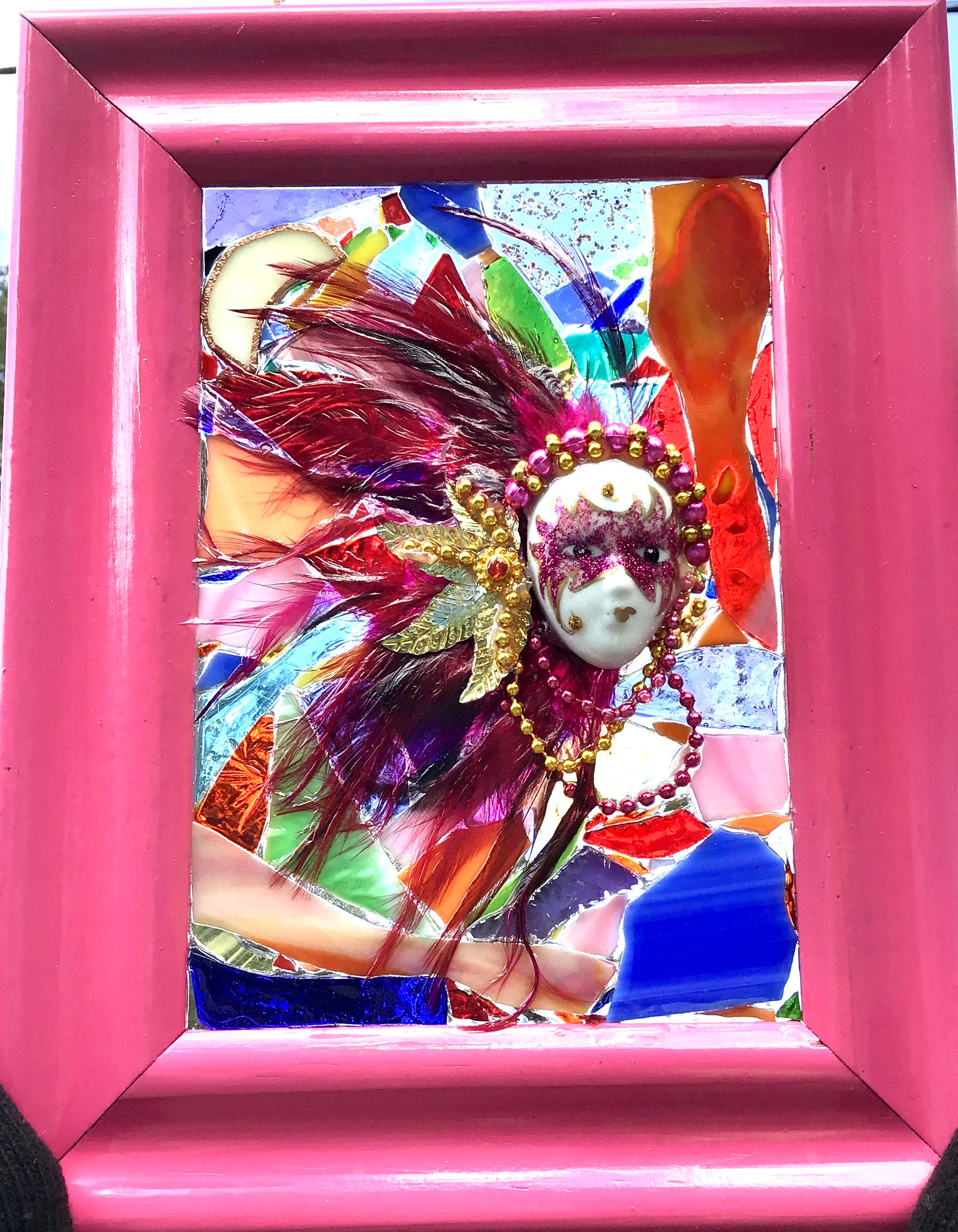 mardi gras stained glass