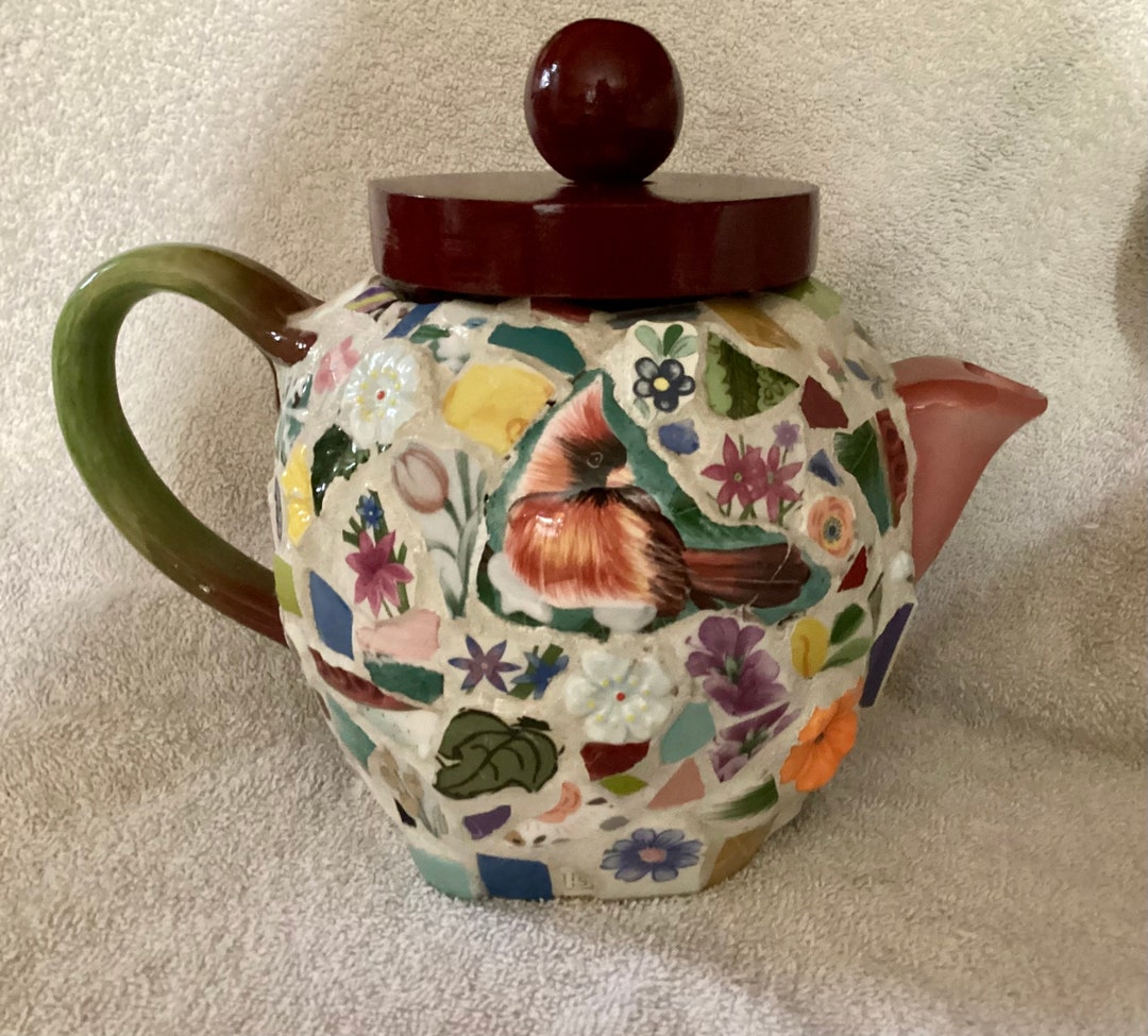 Cardinal Teapot Cremation Urn Mosaic Teapot Etsy