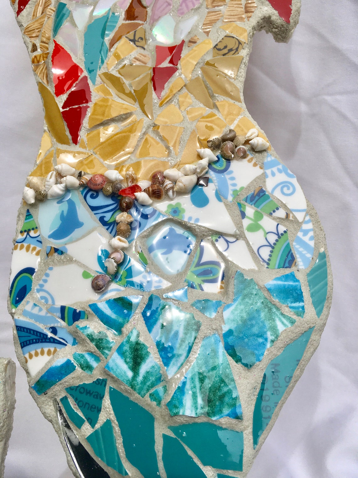 Mermaid Wall Decor Mosaic Art Beach House decor Handmade Etsy