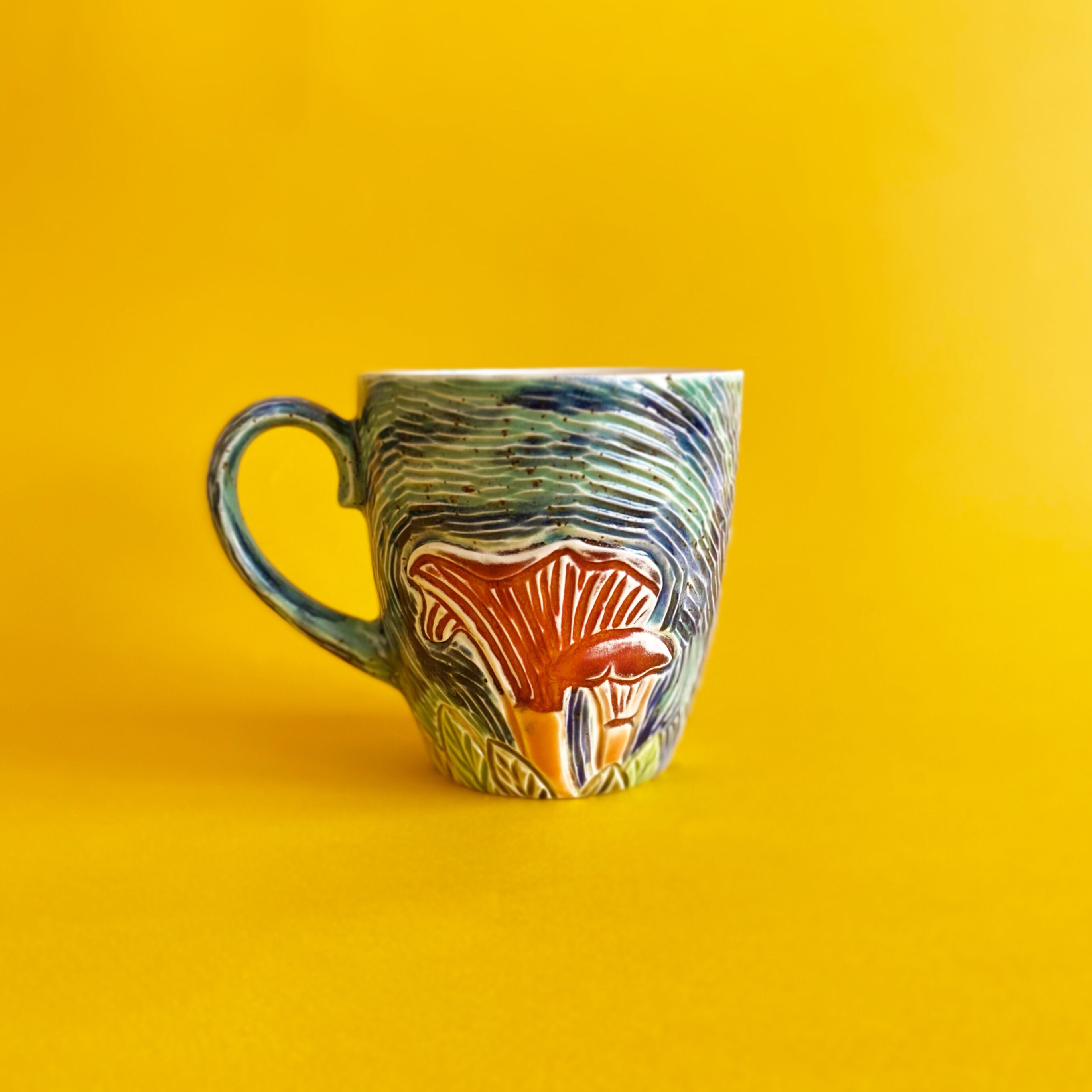 Mushroom mug ceramicMagic mushroomspottery mugtea Etsy