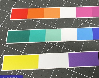 Subtle Pride Sticker | 21 Pride Flag Options | Trans, Nonbinary, Lesbian, Gay, Bi, Genderqueer, ACE, Rainbow | Gay Bumper Sticker Stripe Bar