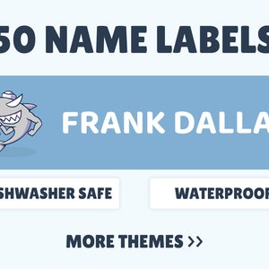 Personalized Name Labels | WATERPROOF Daycare Labels | Name Stickers for School Supplies