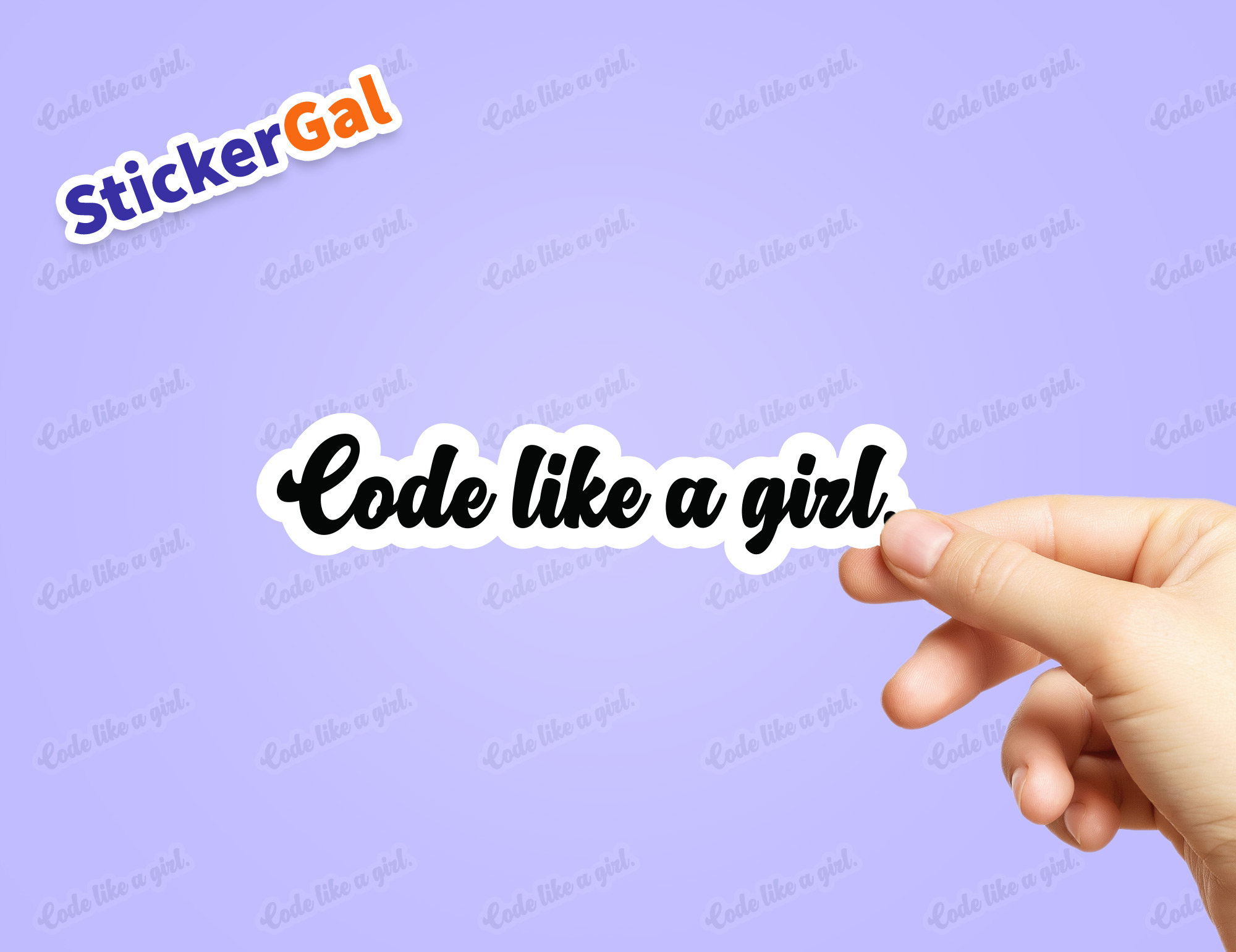Code Like A Girl Sticker - Waterproof Vinyl Laptop Decal - Etsy