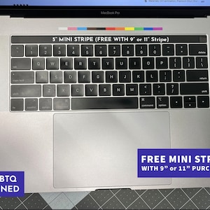 Progress Pride Sticker Mini Stripe - LGBTQ Owned Shop - Subtle Pride Laptop Sticker - Gay Pride Sticker - LGBTQ+ Sticker - Pride Stickers