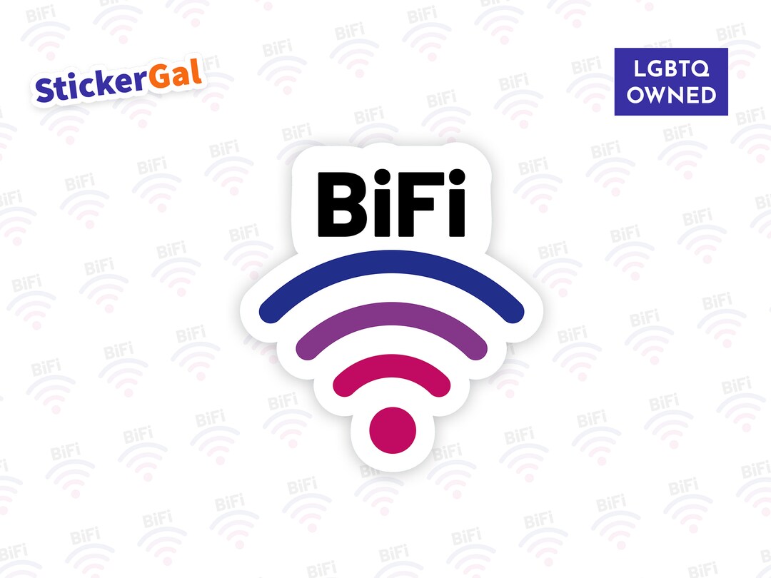 Bisexual Pride Tech Industry Work Sticker bifi Etsy