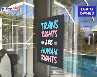 Trans Rights are Human Rights Bumper Sticker | Waterproof Car Decal