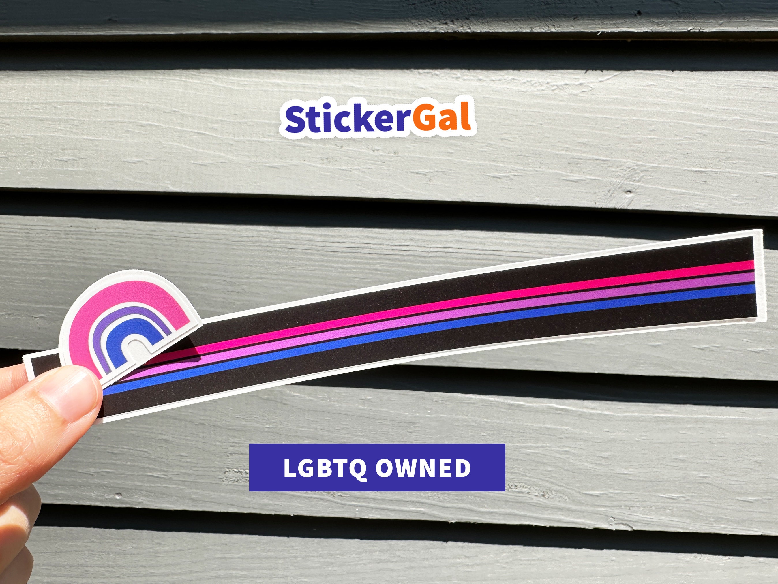 Bi Pride Stripe Sticker | Bisexual Flag Car Decal - Etsy