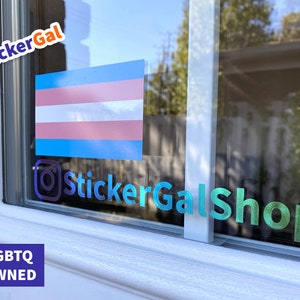 Trans Pride Static Cling (up to 20 pack)  - Transgender Flag - LGBTQ Owned Shop