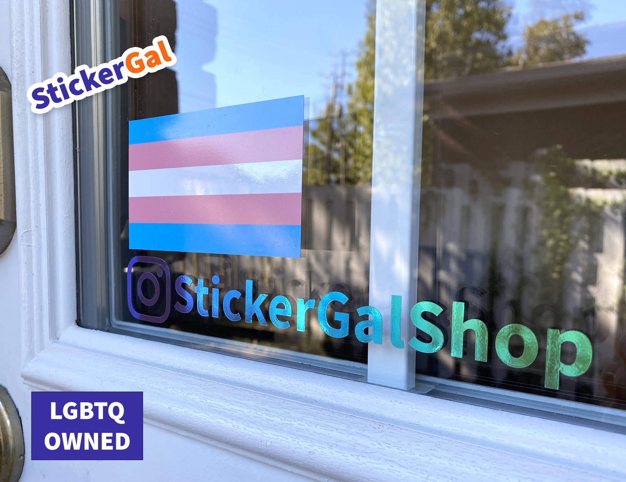Transgender Pride Flag Decal Trans Pride Flag Sticker Neutral