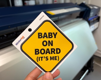 Funny 'Baby On Board' Sticker – Novelty Car Bumper Decal