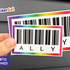 LGBTQ+ Ally Pride Sticker: Weatherproof Vinyl Decal