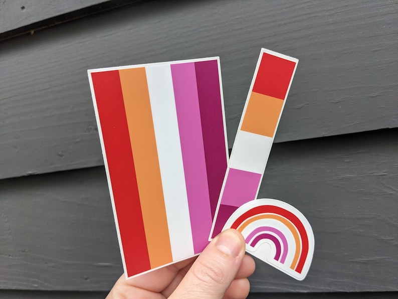 Lesbian Pride Flag Sticker Pack – LGBT Owned, UV Laminated (3 Pack) - Etsy