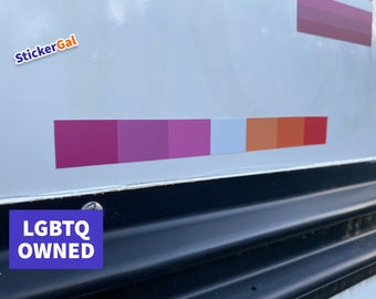 Lesbian Pride Bumper Sticker - LGBTQ Owned Shop - Subtle Pride Bumper Sticker - Lgbtq+ Sticker - Laptop Sticker  - Pride Stickers
