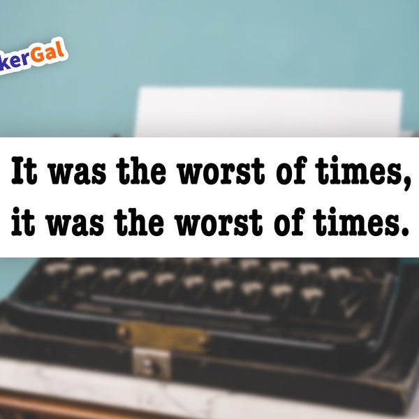 Funny 'Worst of Times' Bumper Sticker - Durable Outdoor Vinyl
