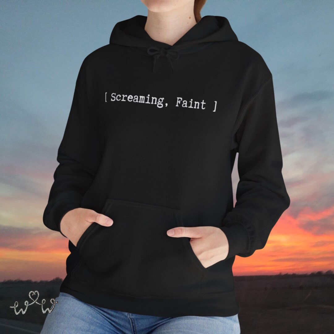 The [ Screaming, Faint ] Hoodie | Minimal ASCII Text Graphic, Black ...