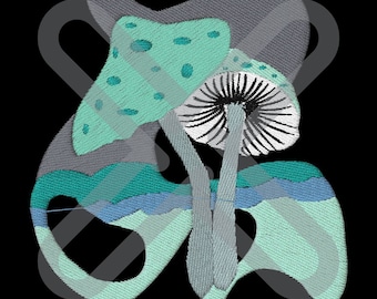 Borduurwerk Smokey Mushroom