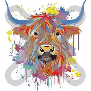 Highland Cow Colorful