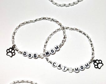 Pet Mom Word Bracelet