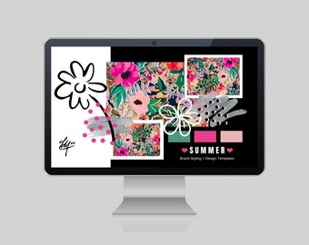 SUMMER Botanicals • Brand Styling & Design Templates (Social + Digital Media Kits) Design Ready Image BUNDLE!